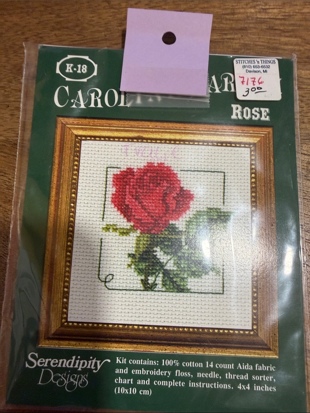 Red Rose Cross Stitch Kit